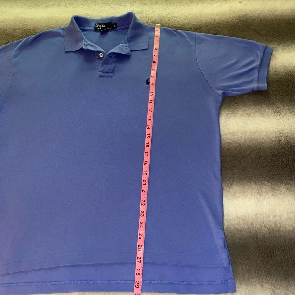 Polo Ralph Lauren Blue Interlock Polo Shirt Men L Navy Pony Classic - Picture 8 of 9